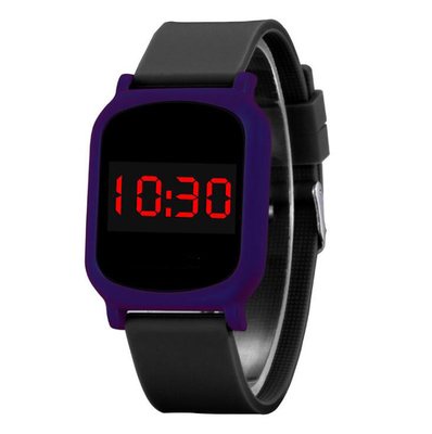 Colorful Square Led Watch Touch Screen With Chinese Electronic Movement