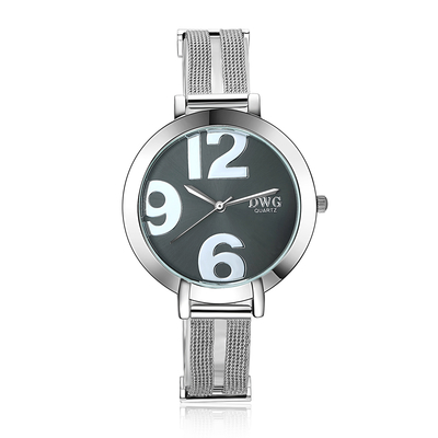 Japan Quartz PC21 Water Resistant Wrist Watch 3ATM IP Silver Case