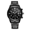 IP Black Plated Stainless Steel Strap Watch With Chronograph Feature