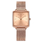 Women 3ATM Square Quartz Stainless Steel Watch Water Resistant