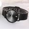 Quick Release Mesh Band Quartz Stainless Steel Watch PVD Black Water Resistant
