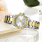 CZ Quartz Women Wrist Watch Gold Plated Stainless Steel Diamond Iced Out