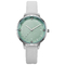 Womens Leather Strap Quartz Watch Stones PVD plated Ladies Waterproof Watch