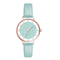 Leather Strap Luxury Quartz Watch Flower Dial Corrosion Pattern DWG Logo